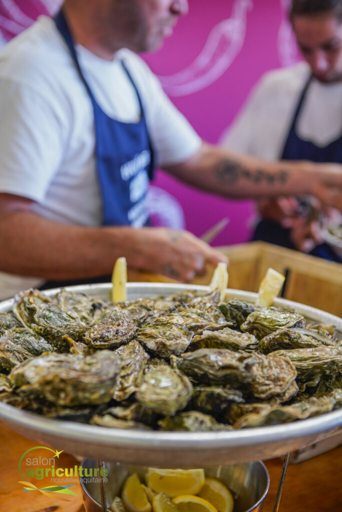 Salon Agriculture nouvelle aquitaine degustation huitres arcachon