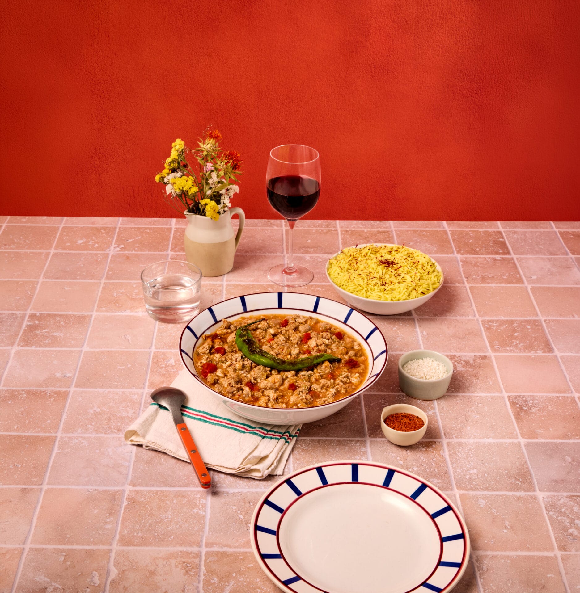 Axoa de veau et riz safrané